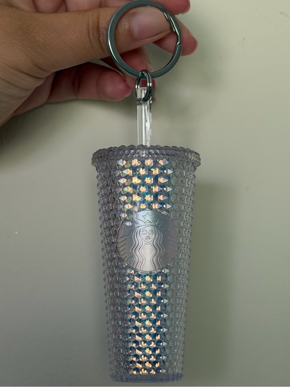 Starbucks  Iridescent Studded Tumbler Keychain
